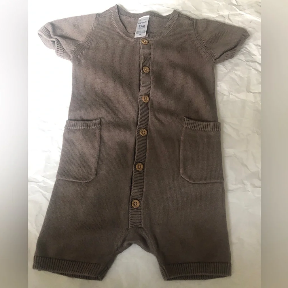Carter's Baby Button-Down Romper 12M